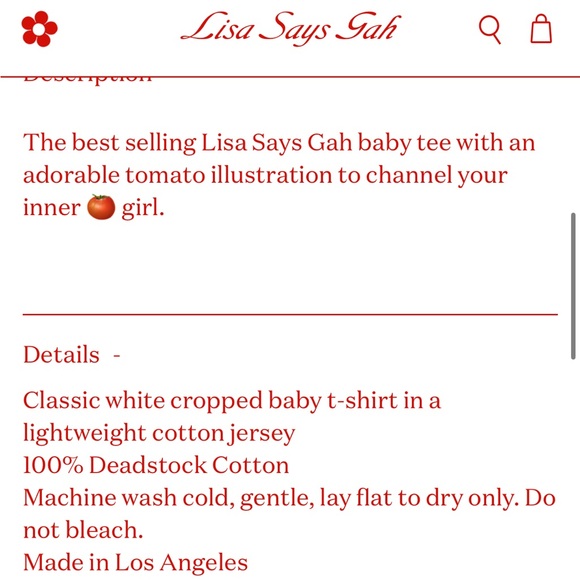 Lisa Says Gah tomato T-shirt - Picture 3 of 4